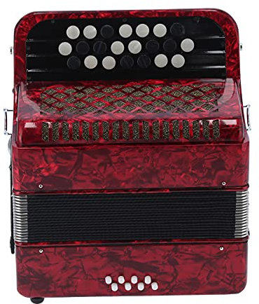 Verrückter Verkauf 22 Tasten 8 Bass Akkordeon, Akkordeon Akkordeon Akkordeon Reed Instrument für Anfänger für Profis(rot)