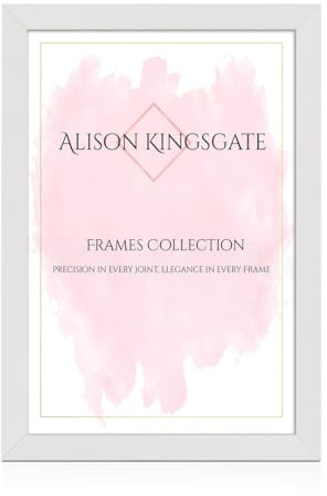 Alison Kingsgate Modern White Picture Frame for Photos & Posters - 100X70CM | Engineered Wood, Shatterproof Perspex Front, Ideal for Wall Art Display, Documents, Certificate & Home Décor