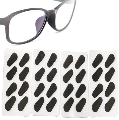 ZoeTekway 16 Paar weiche Schaumstoff Nasenpads, Anti Rutsch Pad für Brillen, selbstklebende rutschfeste Brillen-Nasenpads,1.5mm Dicke, für Kurzsichtigkeitsbrillen, Lesebrillen, Sonnenbrillen(Schwarz)