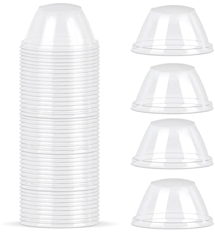 50 Stück Wachstumskuppeln, 4 cm Innendurchmesser, transparente Ersatz-Kuppelkappe, Feuchtigkeits-Kuppeldeckel, Kuppelkappe für Wachstumskorb, Gewächshaus, Hydrokultur-Anbau (50 Stück)