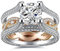 JewelryPalace Vintage Luxus Infinity 2.5ct Zirkonia Promise Ring Damen,3 Farben Verlobungsring Silber 925 Gold Frauen, Simulierter Diamant Unendlichkeit Hochzeitsring Trauring Ehering Ring Band Set 54