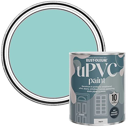 Rust-Oleum Blue uPVC Door and Window Paint in Matt Finish - Teal 750ml