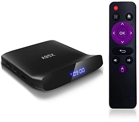 Smart TV Box Android 11.0 4GB RAM 64GB ROM RK3318 Quad Core Cortex-A53 CPU Support Cast Screen 2.4G/5G Wifi BT 4.0 USB 3.0 LAN 100M Ethernet 3D 4K Set Top Box,4GB+64GB