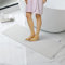 Idyfodol Loofah Shower Mat non Slip Anti Mould with Shower Puff - Machine Washable Bath Mats for Inside Shower, Tub, Kitchen and Outdoor- 40×100 cm (White, Extra Large)