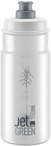 Elite S.R.L. Unisex – Erwachsene Elite Jet Trinkflasche, Klar/Grau, 550ml