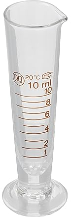 UPKOCH Misurare Le Tazze Misurino Boccette Bicchieri Trasparenti Provette Misurino In Pipetta Graduata In 10 Ml Cilindro Graduato Bottiglia Graduata