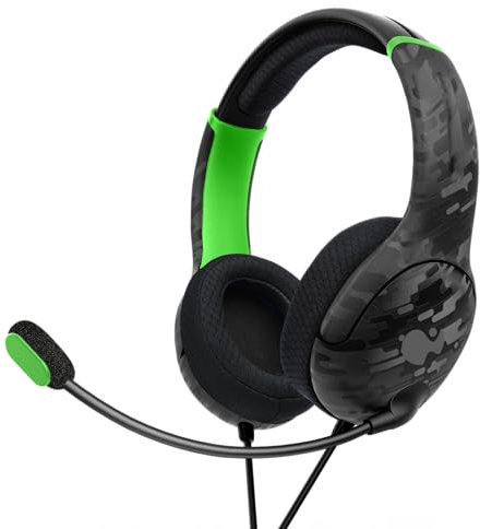 PDP AIRLITE - Auriculares con cable: carbono neón - Xbox Series X|S, Xbox One y Windows 10/11 PC