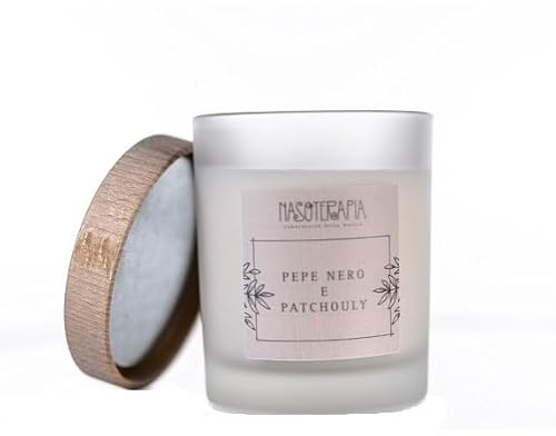 Nasotherapie-Kerze mit schwarzem Pfeffer und Patchouli Duft 180 g