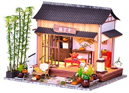 Toyvian 1 Satz DIY Chinesischer Innenhof Mini-möbel Minispielzeug Montagehaus Modellspielzeug Zusammenbauen Handwerkliche Verzierung Gartenmodell Selber Bauen Kunsthandwerk 3D Fee Plastik