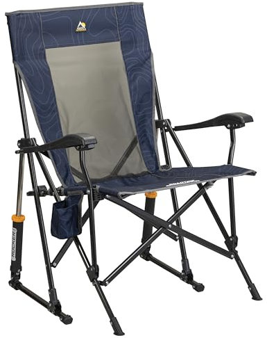 GCI Outdoor Roadtrip Rocker Tragbarer Outdoor-Schaukelstuhl mit Getränkehalter