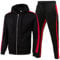 Jogginganzug Herren Trainingsanzug Hausanzug Mit Sport Outdoor Reißverschluss Sweatjacke Kapuzenjacke Kapuzenpullover Und Baggy Baumwolle Jogginghose Lang Trainingshose Jogger,#2 Schwarz2,3XL