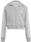 adidas Niñas Essentials Full Zip Hoodie, Medium Grey Heather/Clear Pink, 7-8 Years