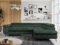 MKS MEBLE Ecksofa Cord Sofa Grün, Wohnlandschaft L-Form mit Schlaffunktion und Bettkasten, Schlafsofa mit Bettkasten, Sofa mit Einstellbare Kopfstützen, Peter L - Grün Cord - Rechts Grün