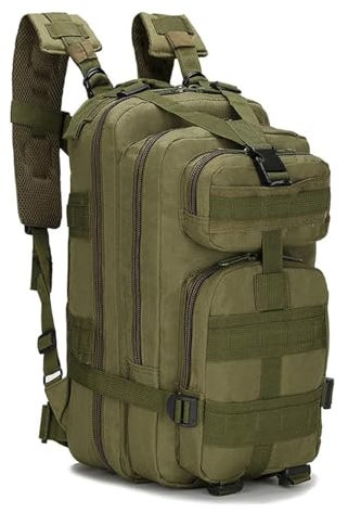 CINGHI LUSSO 25L Militär Rucksack Wasserdichter Outdoor Herren Rucksack MOLLE Bundeswehr Taktischer Rucksack Survival Tactical Backpack zum Wandern, Camping und Reisen (Grün)