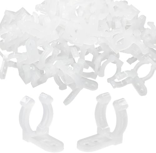 BokWin 100 clips de cuerda LED de 1,27 cm para colgar luces LED de neón para colgar luces de Navidad al aire libre de boda (con 200 tornillos)