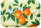 Lashuma Serviertablett Tablett modern, Deko Tablett mit Orangen 38x26 cm