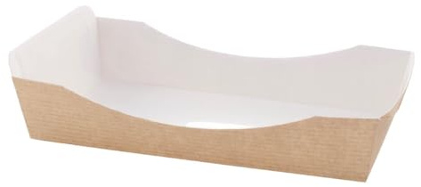 Huhtamaki Taste Croissant Tray with PET Film 'Sneezeguard' (Pack 320) | Protective barrier stops airborne contaminants while clear viewing panels enhance bakery display organization.