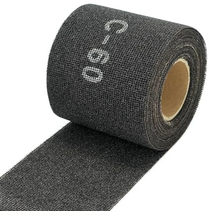 QZATACAEN Silicon Carbide Sanding Mesh | 6m(6.5yd) Long 10.6cm(4-1/10inch) Wide Sanding Screen Roll, 60 Grit