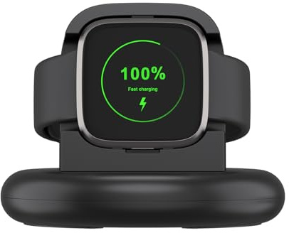 AK Ladestation Kompatibel mit Fitbit Versa 2 Ladekabel 125cm/4.1ft, Versa 2 Disc Ladegerät Smartwatch Zubehör Ladehalterung NUR für Fitbit Versa 2 (Nicht für Versa/Versa Lite/Versa Se)