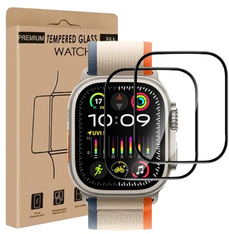 Carantee 2 Stück Schutzfolie für Panzerglas für Apple Watch Ultra 2/1 49mm, Sensitive Touch, Keine Blasen, HD Klarsicht Apple Watch Ultra 2/1 49mm Displayschutzfolie