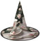 VPPUR Tea Cups With Roses Romantic Shabby Print Wizard Hat Adult Carnival Halloween Hat Party Accessory Themed Parties