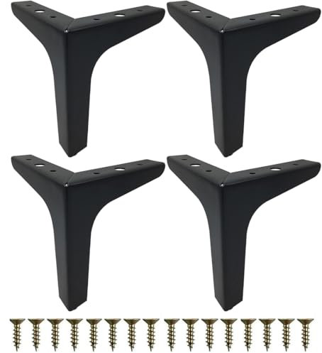 YOYEAH 4 Pieds de Meubles Métal Diamant 17cm avec Vis - pour Canapé, Tables Basses, Placards, Armoires TV & Bricolage