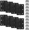 8 PCS 75mm Black Door Hinges 3 Inch Cupboard Hinges Stainless Steel Butt Hinge with 50 PCS M4 Screws for Wood Internal External Doors Gate Windows Closet Drawer Boxes