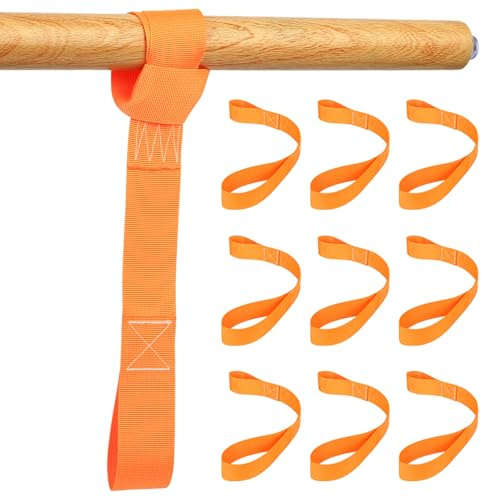 10 Stück Gurtschlaufen, 38 x 438 mm Doppelschlaufen Zurrschlaufen Stark, Spanngurte Schlaufe für Auto Motorrad Transport Ladungssicherung Zurrgurte(1000kg, 1.000 daN)