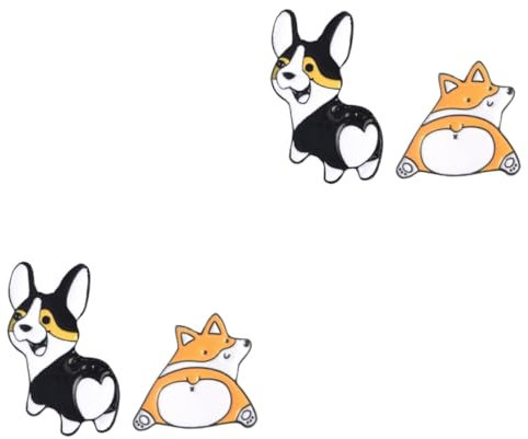 VALICLUD 4stücke Husky Form Brosche Cartoon Hund Anstecker Für Kleidung Taschen Accessoires Für Zu Valentinstag Geburtstagen Und