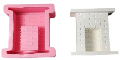 Europäische Kamine Teelicht Kerzenhalter Harzform 3D Candlestick Epoxy Silikonformen Für Party Esstisch Dekore