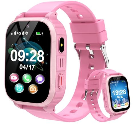 YEDASAH 4G Smartwatch Kinder mit GPS und Telefon, Videoanruf, Stoppuhr, Kamera, SOS,Kinder Smartwatch mit IP68 Wasserdicht Spiel, Taschenlampe, Taschenrechner, Wecker
