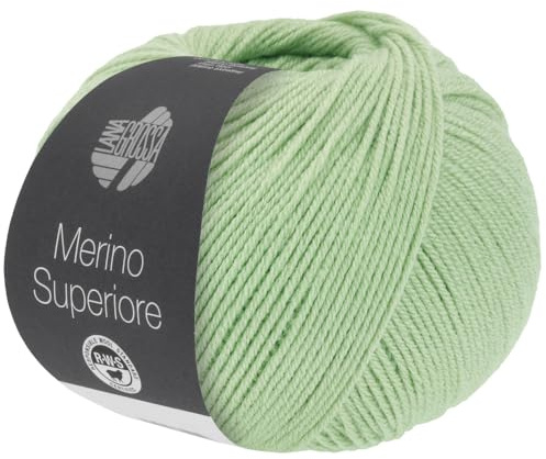 LANA GROSSA Merino Superiore | Pure, extrafeine Merinowolle waschmaschinenfest und filzfrei | Handstrickgarn aus 100% Schurwolle (Merino extrafein) | 50g Wolle zum Stricken & Häkeln | 180m Garn FB 49