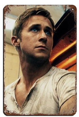 DWGFY Blechschild mit Schauspieler Ryan Gosling 25, Vintage, Metall, Pub, Club, Café, Bar, Zuhause, Wandkunst, Dekoration, Poster, Retro, 20 x 30 cm