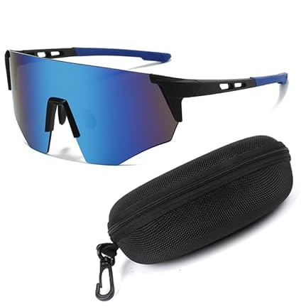 XFSRG Schnelle Brille Fahrradbrille Herren Damen Leichte Sportbrille Mit UV-Schutz Rennrad Brille Für Outdoor-Aktivitäten Sonnenbrille Für Radfahren Laufen Angeln
