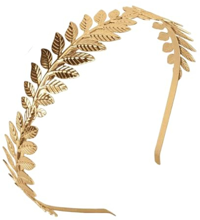 SGERUFZ Römische Blattkrone – Göttinnen-Blattgold-Haarreif, griechisches Goldlaub, Lorbeer-Kopfschmuck, Boho-Stirnband
