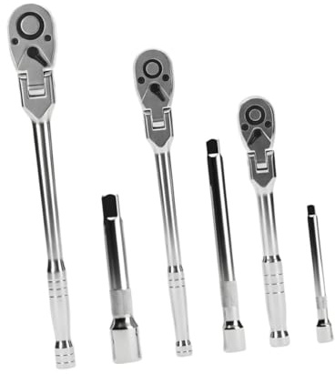 RNXRZANK 6-Piece Flexible Ratchet Set with Swivel Head for Mechanical Projects