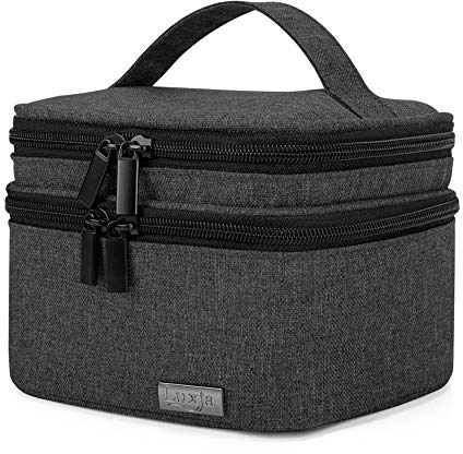 Luxja Öle Tasche, ätherisches öl Tasche, Tasche für Ätherische Öle 20 Flaschen (5 ml - 30 ml, Enthalten Roller Flaschen), Organizer für ätherisches Öl und Zubehör (kein Zubehör enthalten), Schwarz