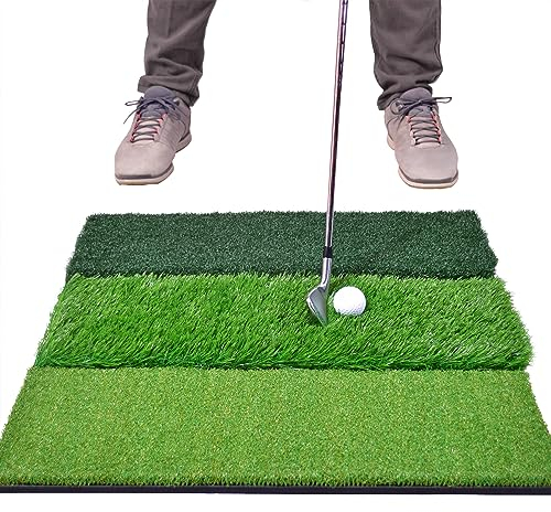 GoSports Tri-Turf XL Golf-Trainingsmatte, große Größe, 61 x 61 cm für optimales Training