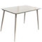 HOME DECO FACTORY HD6445 - Mesa de Comedor (Cristal, 115 x 70 x 75 cm), Color Gris