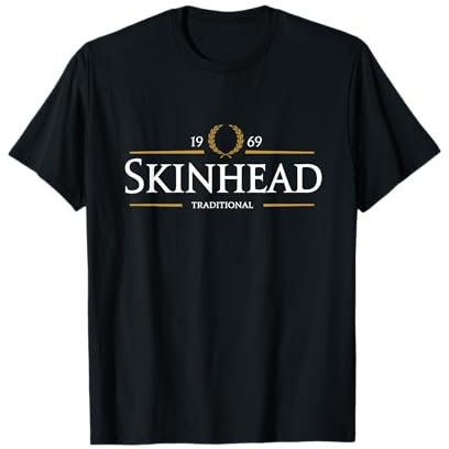 Punks & Skins Ltd Herren Anti-Racist Skinhead T-Shirt - Schwarz, S, Halbarm, Klassische Passform, Crew-Ausschnitt, 1969 Skinhead Stil, Fußball-Thema