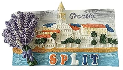 Split-Kroatien-3D-Kühlschrankmagnet, Kunstharz, Reise-Souvenirs, handgefertigt, Heim- und Küchendekoration, geteilter Kühlschrankmagnet, Sammlung, Geschenk