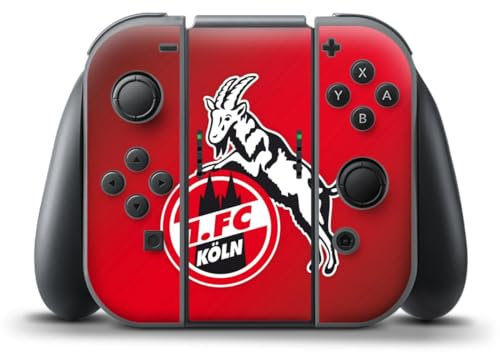 DeinDesign Skin kompatibel mit Nintendo Switch Controller Folie Sticker 1. FC Köln Offizielles Lizenzprodukt EffZeh