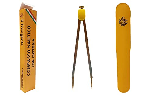 Edizioni il Frangente NF/29 Marinezirkel aus verchromtem Messing mit Spitzen, 19 cm