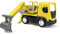 Wader 35366 - Tech Truck LKW mit Bagger, beweglicher Schaufel, drehbarem Aufsatz und stabilen Stahlachsen, ca. 31 x 14,5 x 19 cm groß, gelb, ab 12 Monaten, ideal als Geschenk für kreatives Spielen