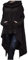 Masrin Vintage Langer Umhang Damen Retro einfarbiger Hoodie Unregelmäßiger Kapuzenpullover mit hohem, niedrigem Saum Gothic Dark Series Partykleidung Halloween Cosplay Kostüm Windjacke