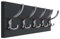 AKKE Garderobenleiste Garderobenpaneel Wandgarderobe Wandpaneel Garderobe PVC Pico 15x70 cm CHROM | ANTHRAZIT