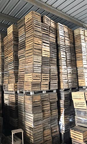 alte originale Holzkisten 2te Wahl mit Mängeln! im Sparset Originale Obstkisten Apfelkisten Weinkisten aus dem Alten Land Möbelbau DIY (2er Set)