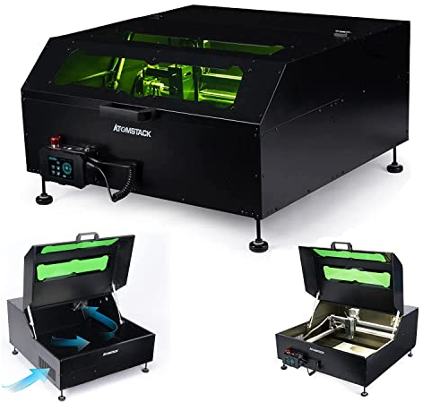 ATOMSTACK B1 Enclosure, Laser Graviermaschine Zubehör, Laser Engraver Schutzhülle, Schutzbox, Rauchfiltersystem für A5/A5 PRO/A5 PRO+/S10/A10 Pro/X7 Pro, Schalldichte Gravur
