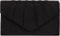 Sacs à main d'embrayage pour femmes embrayage femmes sac de soirée avec chaîne détachable pour mariage bal daim, sac à main Noir