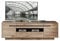 Stella Trading BELLANO TV-Lowboard in Viking Eiche Optik, Graphit - Moderner TV Schrank mit Schubladen und viel Stauraum für Ihr Wohnzimmer - 205 x 63 x 44 cm (B/H/T)